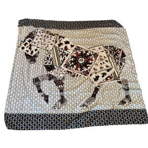 Elegant Black and White Horse Pattern Scarf❤️ MAKE OFFER